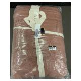 French Linen Box Stitch Quilt - Twin/Twin XL - Clay