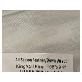 Duvet Insert - Bokser Home All Season Feather/Down King/Cal King 108 x 94