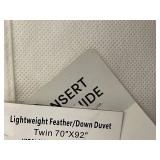 Duvet Insert - Bokser Home Twin 70x92 Lightweight Feather/Down