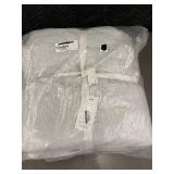 Quilt - French Linen Box Stitch, Pebble Heather/Pinstripe, Full/Queen