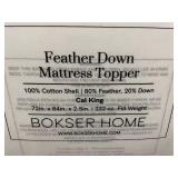 Feather Down Mattress Topper - Bokser Home Cal King 72x84x2.5