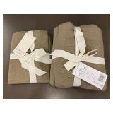 Linen Sham Set - 100% French Linen Front, 100% Percale Back - King