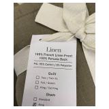 Linen Sham Set - 100% French Linen Front, 100% Percale Back - King