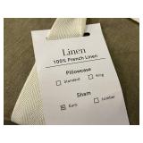 Linen Sham Set - 100% French Linen Front, 100% Percale Back - King