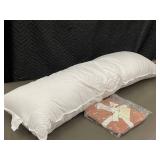 Body Pillow & Matching Pillow Sham - Sham Labeled 100% French Linen