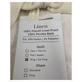 Linen Quilt - Bokser Home - King/Cal King - French Linen Front