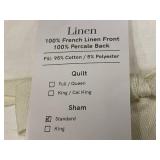 Quilt Sham - Bokser Home Linen Front, Percale Back