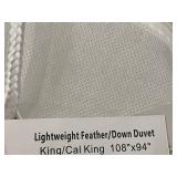 Duvet Insert - Bokser Home Lightweight Feather/Down King/Cal King 108x94