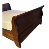 MB - Stunning Sleigh Queen Wooden Bed Frame