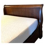 MB - Stunning Sleigh Queen Wooden Bed Frame