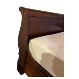 MB - Stunning Sleigh Queen Wooden Bed Frame
