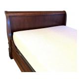 MB - Stunning Sleigh Queen Wooden Bed Frame