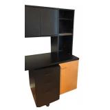 O - Techline L-Shaped Office Desk with Drawers and Cabinet