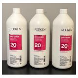 O - Lot of 3 Redken Pro-Oxide 20 Volume Cream Developer 33.8 oz Bottles