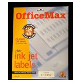 O - Laminating Pouches, Self-Laminating Protectors, and OfficeMax Ink Jet Labels Lot
