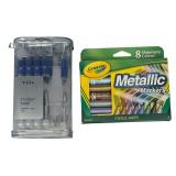 O - Large Lot of Assorted Gel Pens, Highlighters and Markers