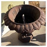 FY - Large Cast Iron Outdoor Planter with Decorative Leaf Design