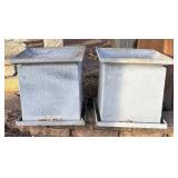 SY - Pair of Metal Planter Pillars