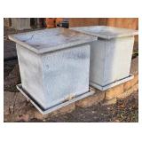 SY - Pair of Metal Planter Pillars