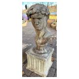 SY - Cement Classical Bust on Pillar Base