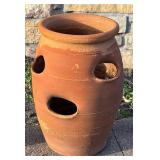 SY - Pair of Terra-Cotta Strawberry Planter Pots Outdoor