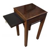 MB - Vintage Drexel Heritage Furnishings Side Table with Slide-Out Shelf