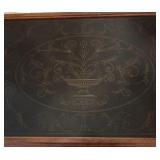 MB - Wooded Accent Table with Ornate Details