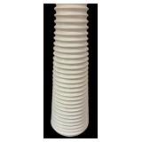 MB - White Ribbed Ceramic Table Lamp