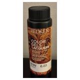 O - Lot of 6 Redken Color Gels Lacquers 6NW Brandy 2oz Bottles