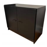 O - Black Metal Storage Cabinet