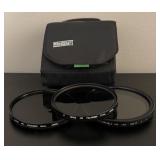 O - Set of 3 Tiffen Camera Lens Filters with MindShift Case - 77mm and 82mm