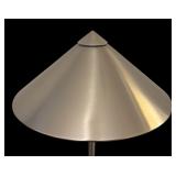 O - Modern Brushed Metal Table Lamp with Conical Shade