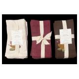 MB - Collection of Williams Sonoma Dish Towels and Embroidered Cloth Napkins with Swedish Dishcloth Set