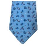 O - Set of 2 Hermes Silk Neck Ties - Airplane and Ladybug Designs