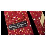 O - Set of 3 Salvatore Ferragamo Silk Neck Ties - Assorted Patterns