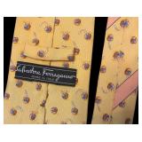 O - Set of 3 Salvatore Ferragamo Silk Neck Ties - Assorted Patterns