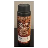 O - Set of 6 Redken Color Gels Lacquers 7NW Milk Tea 2 oz Bottles
