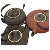 MB - Set of 3 Cast Iron Tea Pots with Infusers