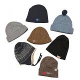 MB - Collection of 7 Knit Beanies and Winter Hats by Carhartt, Lucky Brand and More