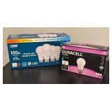 MB - Collection of LED Light Bulbs, Utility Shop Light, and Over Lite Fixture