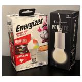 MB - Collection of LED Light Bulbs, Utility Shop Light, and Over Lite Fixture