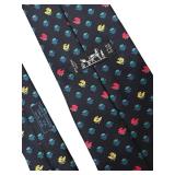 O - Pair of Hermes 100% Silk Neck Ties with Novelty Patterns