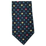 O - Pair of Hermes 100% Silk Neck Ties with Novelty Patterns