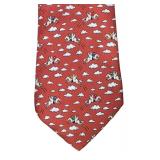 O - Pair of Hermes 100% Silk Neck Ties with Novelty Patterns