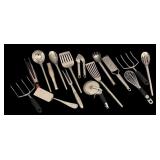 O - Collection of Stainless Steel Cooking and Serving Utensils
