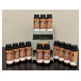 O - Lot of 12 Redken Color Gels Lacquers 6NW Brandy 2 fl oz Bottles with Organizer