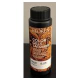 O - Lot of 12 Redken Color Gels Lacquers 6NW Brandy 2 fl oz Bottles with Organizer
