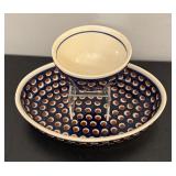 MB - Boleslawiec Poland Pottery Serving Dish and Bowl Set