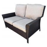 G - Wicker Patio Sofa with Cushions