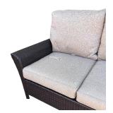 G - Wicker Patio Sofa with Cushions